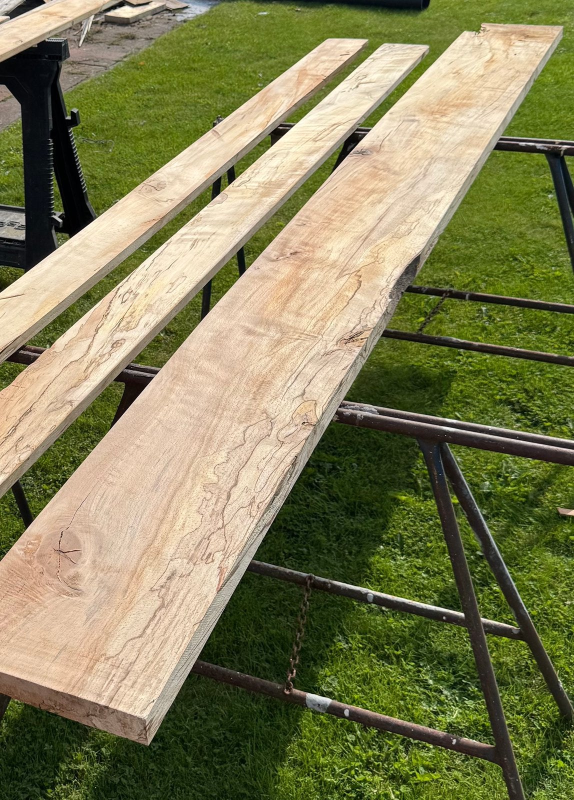 Masief beuken vensterbanken, Doe-het-zelf en Verbouw, Ophalen, 25 tot 50 mm, Nieuw, 200 tot 250 cm