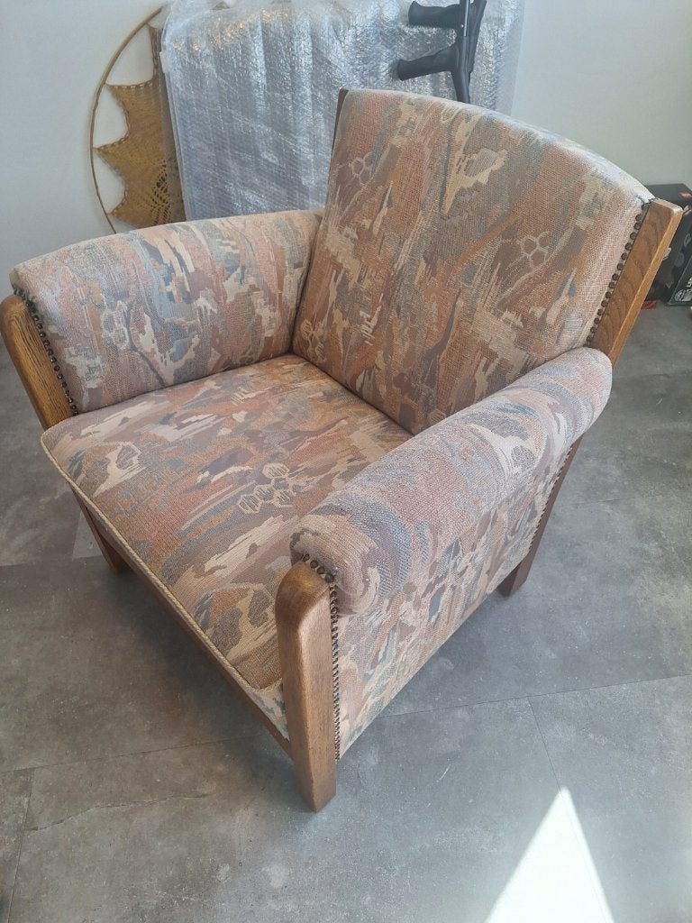 Unieke Set  Clubfauteuils – Volledig Gerestaureerd, Huis en Inrichting, Ophalen, 75 tot 100 cm, Zo goed als nieuw, Stof