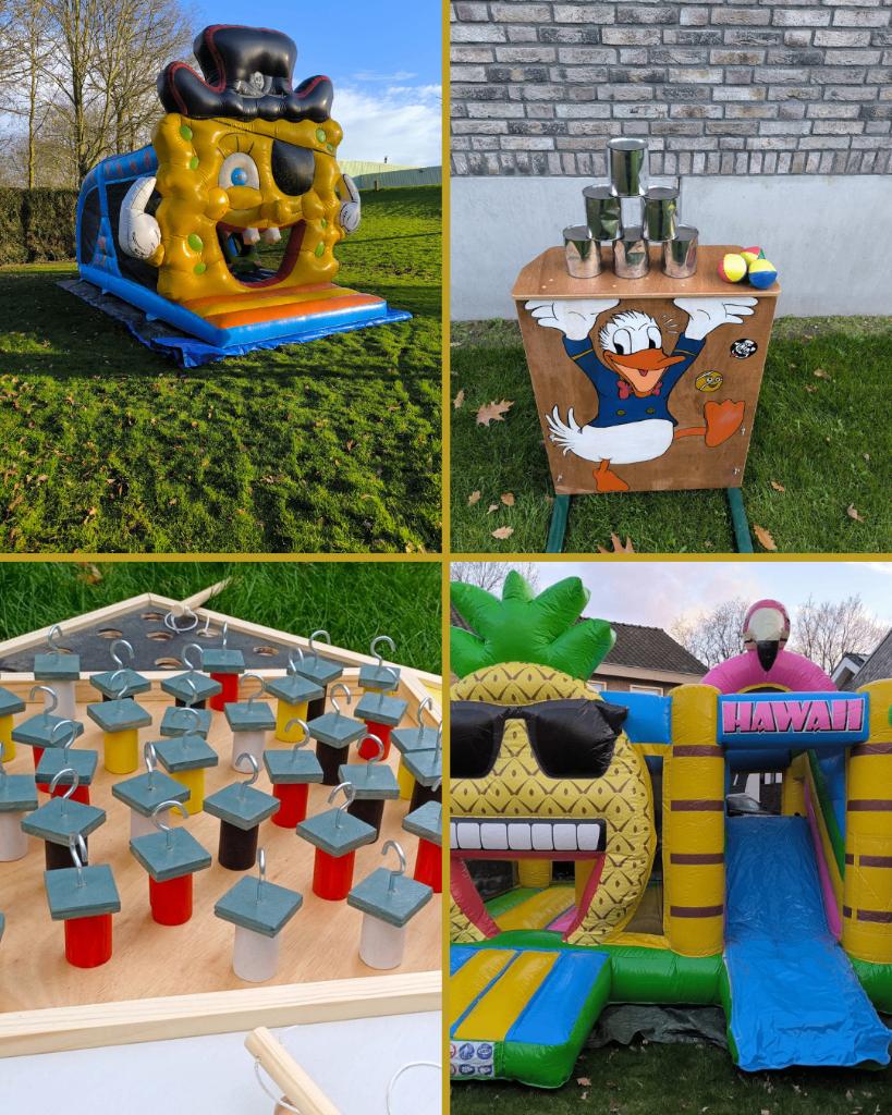 Springkussen, stormbanen en spellen te huur!, Hobby en Vrije tijd, Ophalen, Zo goed als nieuw, Overige