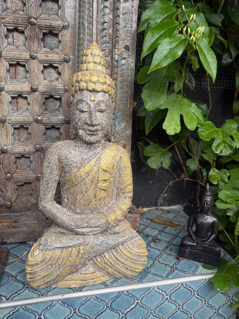 Resin boeddha old look uit Bali Indonesie 51 cm, Huis en Inrichting, Verburgt Vintage, 51 cm, Nieuw, Ophalen of Verzenden