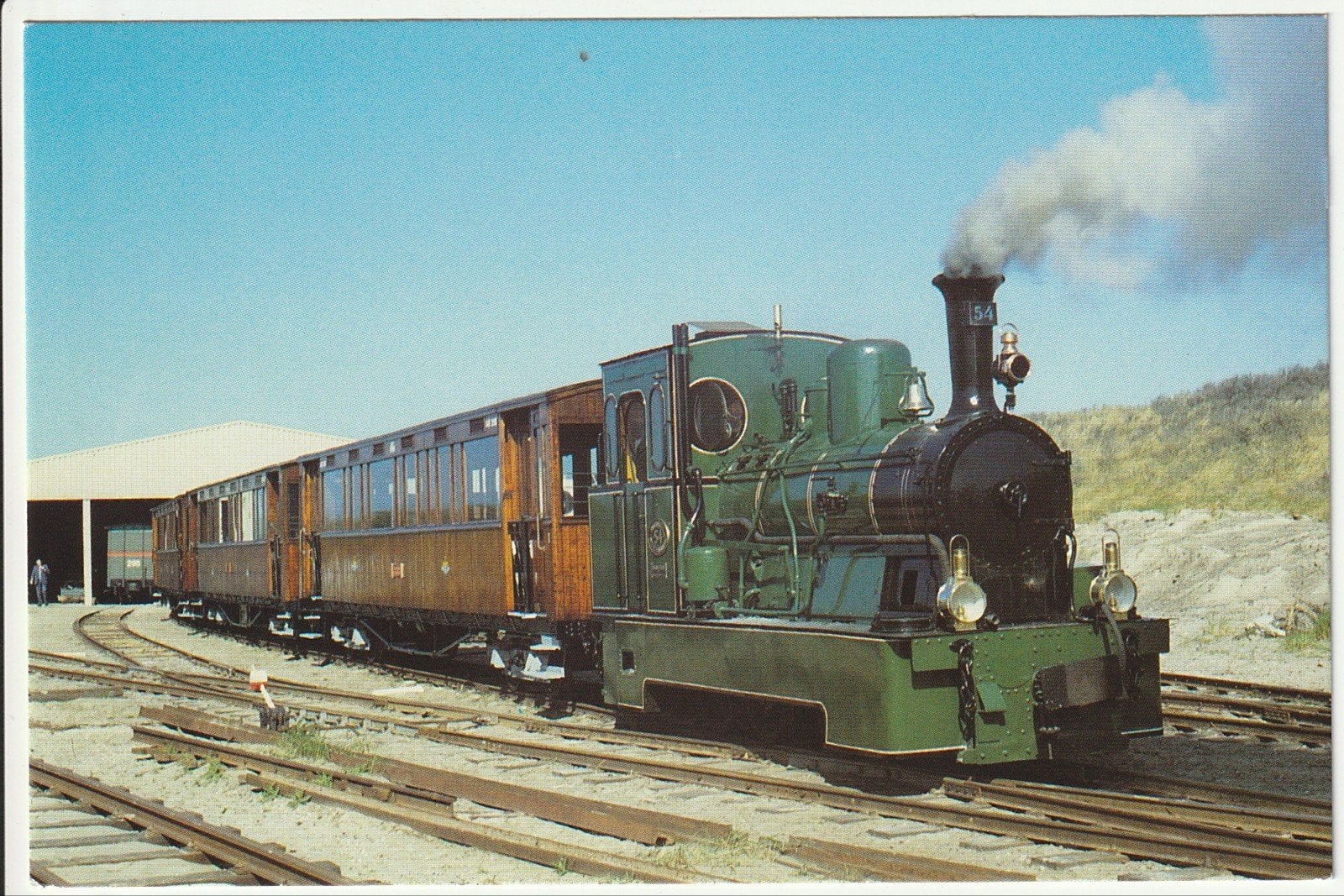 OUDDORP TRAMREMISE EMPLACEMENT STOOMLOC 54 MET RIJTUIGEN, Ophalen of Verzenden, 1980 tot heden, Ongelopen, Zuid-Holland