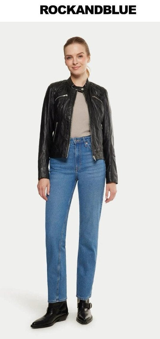 ROCKANDBLUE Leren Jas dames maat 40, Ophalen of Verzenden, Zwart, Jasje