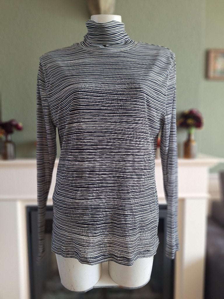 Purdey beige zwarte gestreepte dubbel laags top XXL, Verzenden, Zwart, Maat 42/44 (L), Zo goed als nieuw