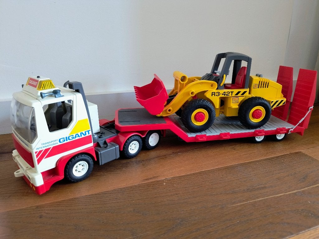 Playmobil vrachtwagen met shovel, Kinderen en Baby's, Ophalen, Gebruikt, Complete set, Voertuig