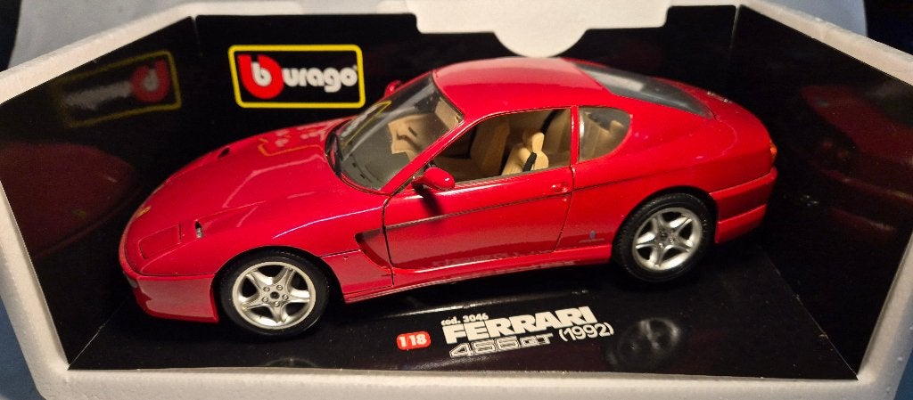 Ferrari 456 GT 1992 Modelauto 1 :18 in doos, Ophalen, Zo goed als nieuw, Auto, Bburago