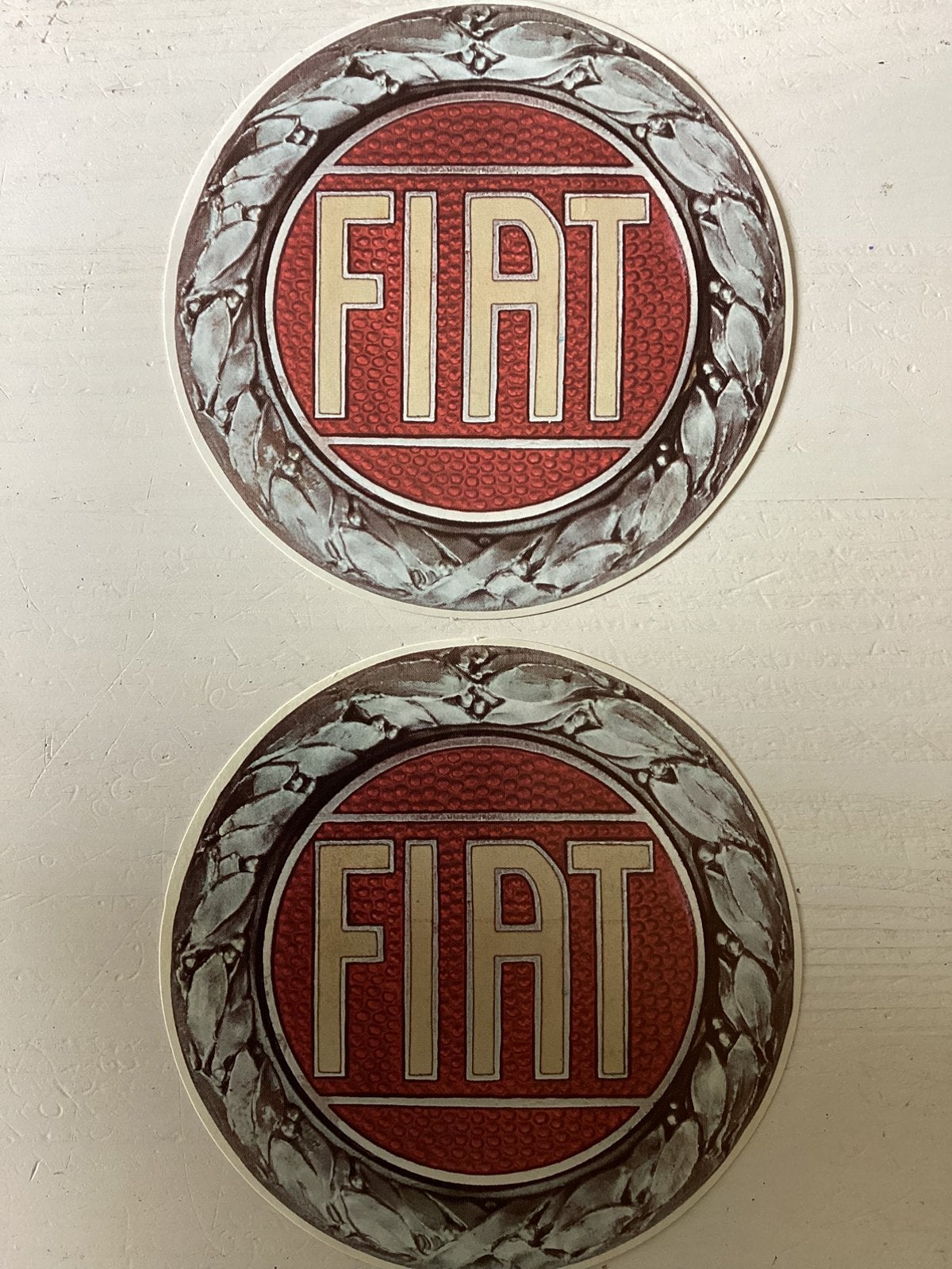 2 stickers FIAT, Verzamelen, Ophalen of Verzenden, Zo goed als nieuw, Auto of Motor