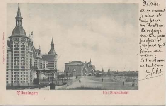 Vlissingen Het Strandhotel Britannia, Verzenden, Voor 1920, Gelopen, Zeeland