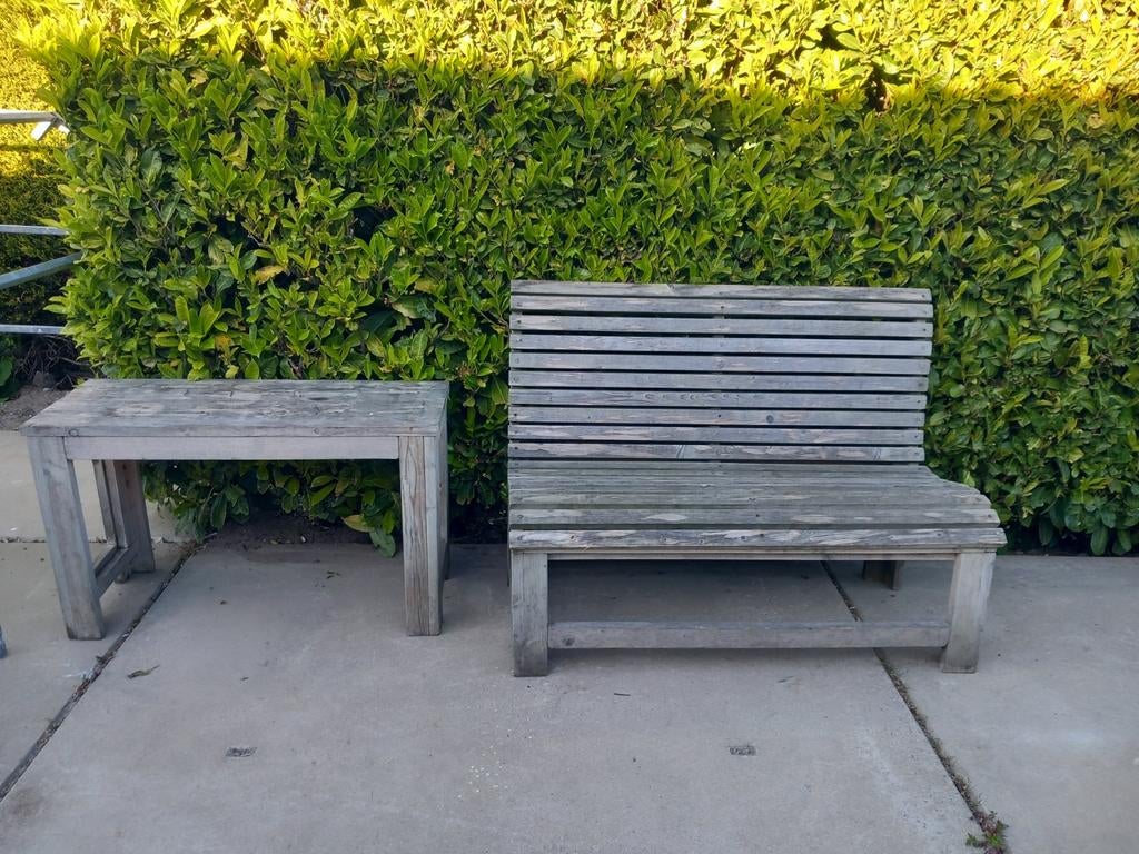 Houten tuinbank, Tuin en Terras, Tuinbanken, Ophalen, Gebruikt, Hout