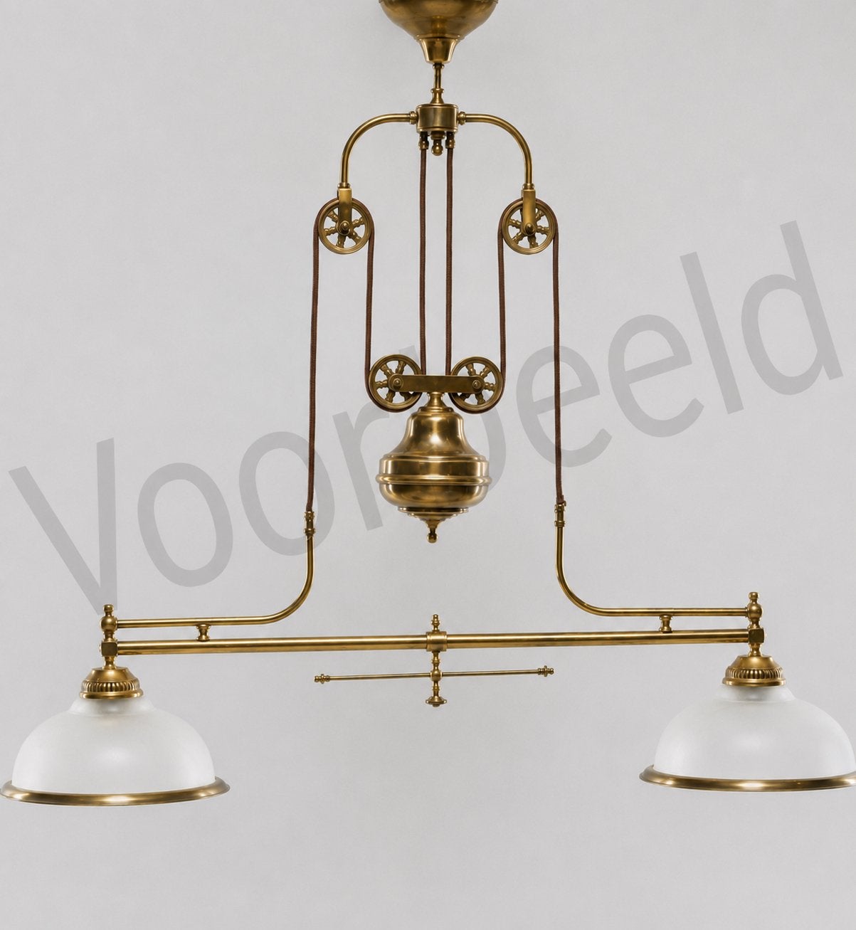 Messing hanglamp biljart Eichholtz, Ophalen, Zo goed als nieuw
