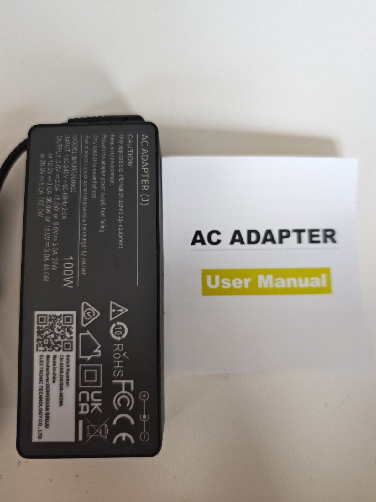 Ac adapter 100w naar usb-c 20V 5A, Computers en Software, Laptop-opladers, Ophalen of Verzenden, Nieuw
