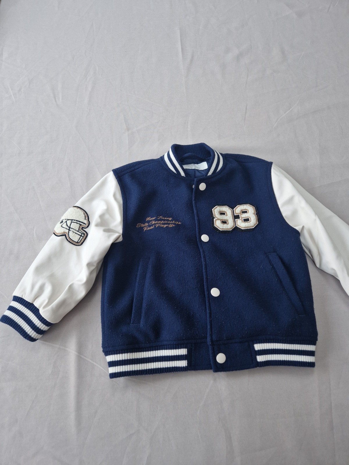 Stoer H&M baseball tussen jasje maat 98-104 donkerblauw, Ophalen of Verzenden