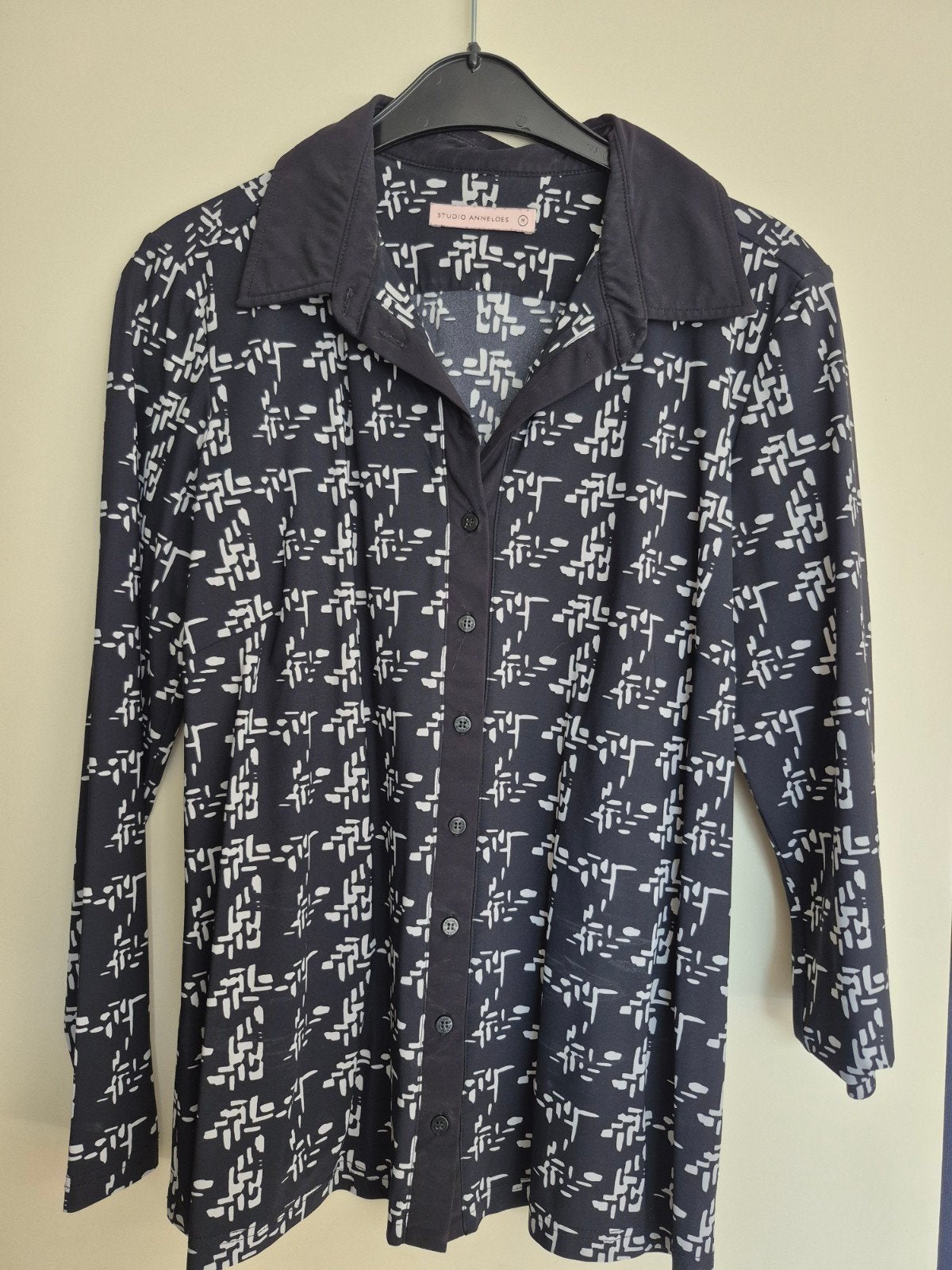 Studio Anneloes blouse zwart/wit print maat M, Kleding | Dames, Maat 38/40 (M), Studio Anneloes, Zwart, Ophalen of Verzenden