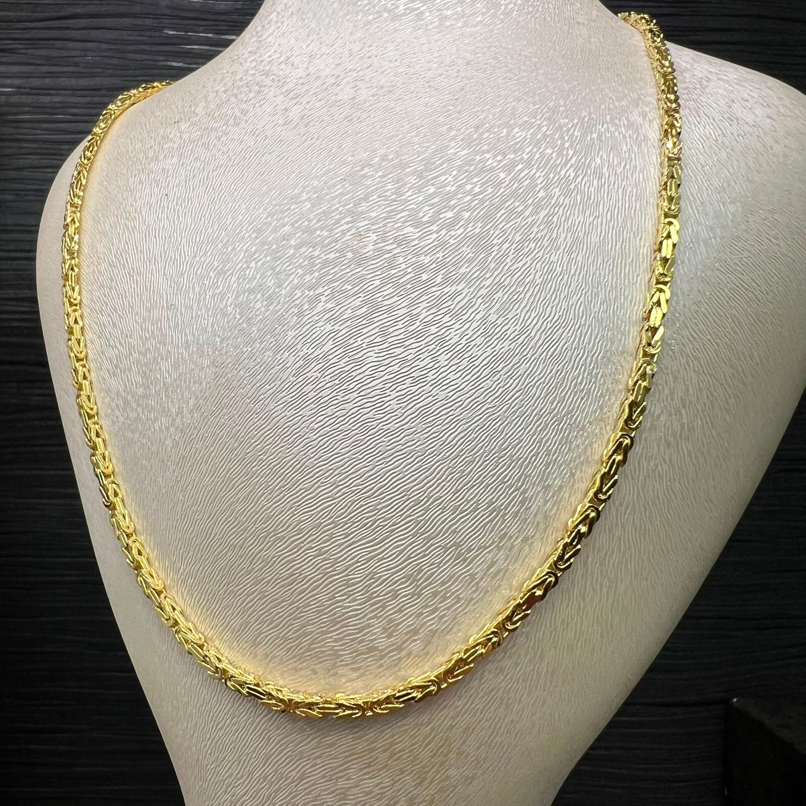 14k gouden koningsketting, Sieraden, Tassen en Uiterlijk, Kettingen, Ophalen of Verzenden, Nieuw, Goud, Goud