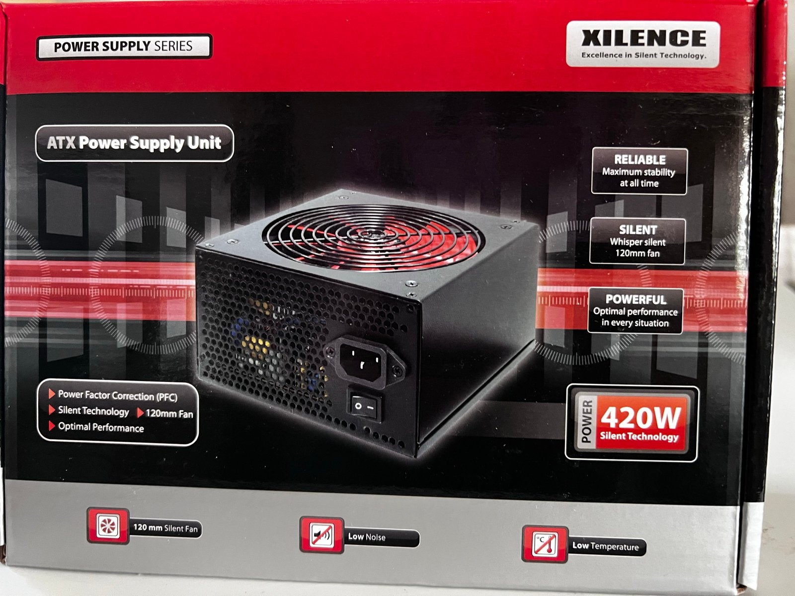 Xilence ATX Voeding 420W - Stil en Betrouwbaar, Computers en Software, Interne voedingen, Ophalen of Verzenden, Nieuw