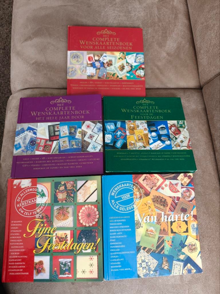 5x Complete Wenskaartenboeken - Diverse Thema's, Ophalen of Verzenden, Overige thema's, Overige typen