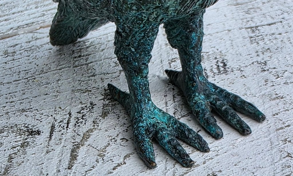 Bronzen IJSVOGEL / brons / 10 cm hoog, Dierenbeeld, Nieuw, Info@huisentuindecoratiemarie.nl, Huis en tuin decoratie marie