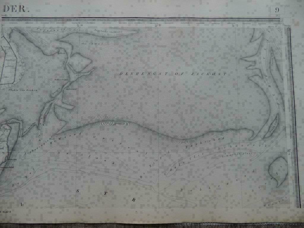 029 / Den Hengst /Vlakte van Kerken / De Riepel / Litho 1875, Ophalen of Verzenden