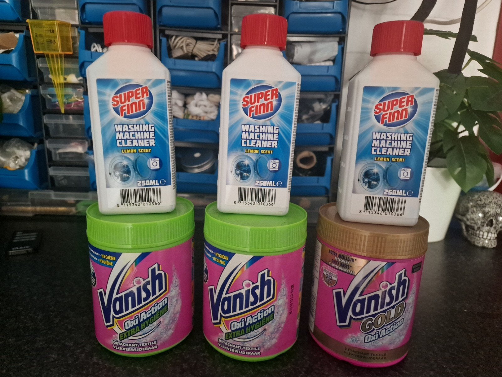 NIEUW 3x VANISH en 3x Wastrommelreiniger, Ophalen, Nieuw, 1200 tot 1600 toeren, Minder dan 85 cm