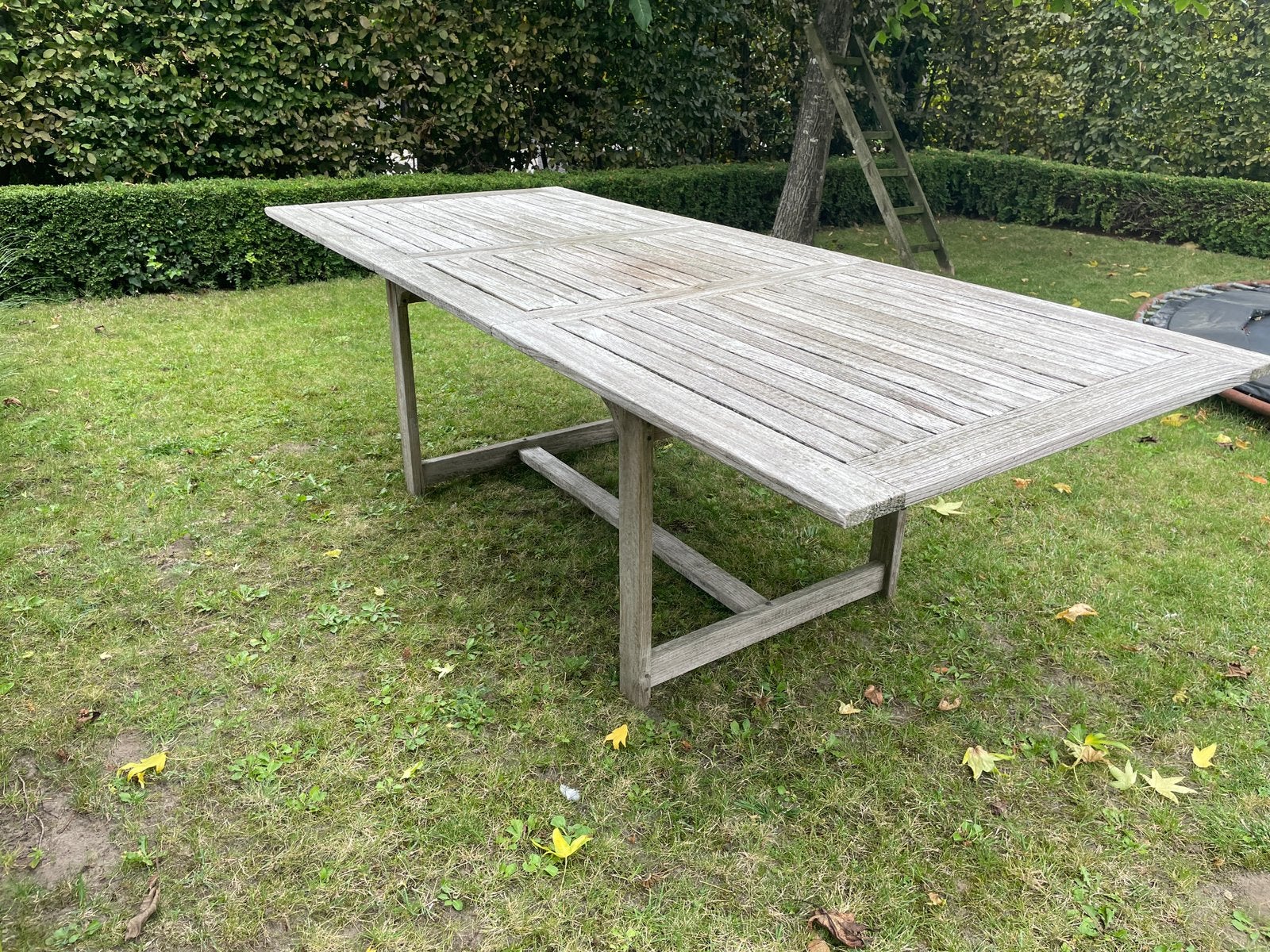 Tuintafel van teak in en uitschuifbaar 240x100 cm, Ophalen, Gebruikt, Rechthoekig, Teakhout