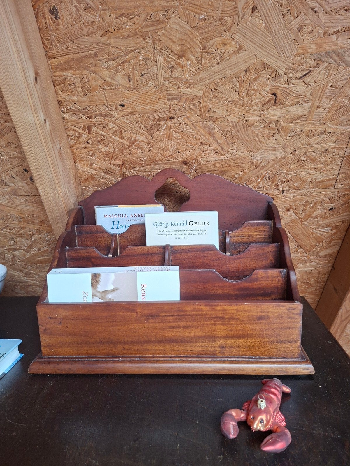Zware brocante houten postbak / brievenbak, Ophalen of Verzenden