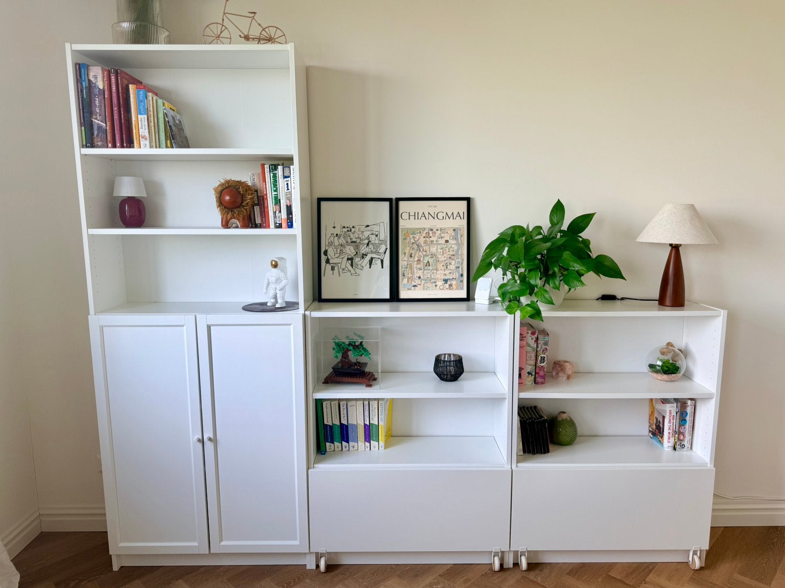 3x IKEA BILLY Boekenkasten - Wit, Ophalen, Gebruikt, 200 cm of meer, 150 tot 200 cm