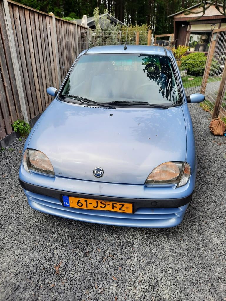 Fiat Seicento 1.1 2002 Blauw, Auto's, Voorwielaandrijving, Blauw, Origineel Nederlands, 400 kg