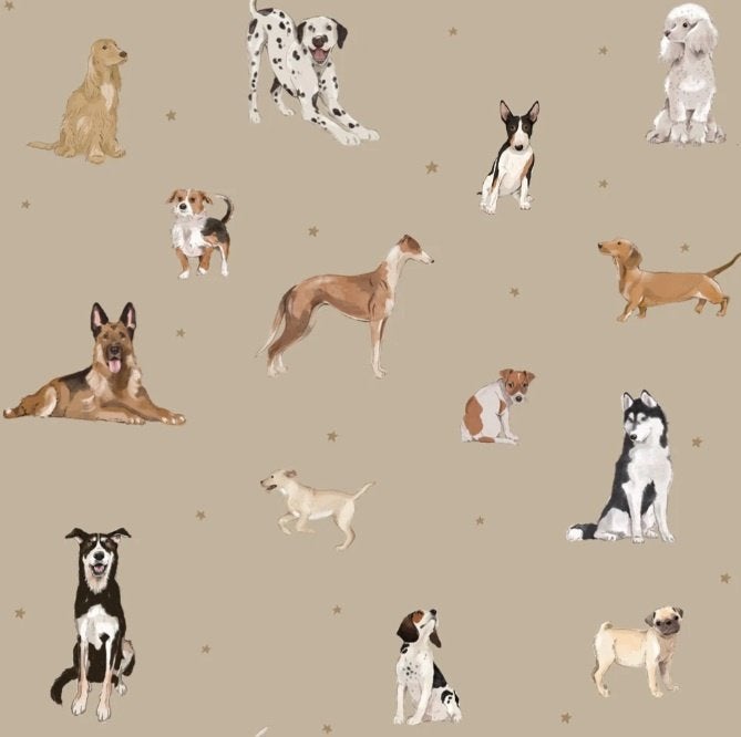 Kinderbehang Honden Beige Dekornik, Polskiego Czerwonego Krzyża 21/22, 41-260 Sławków, Nieuw, DEKORNIK LIMITED LIABILITY COMPANY