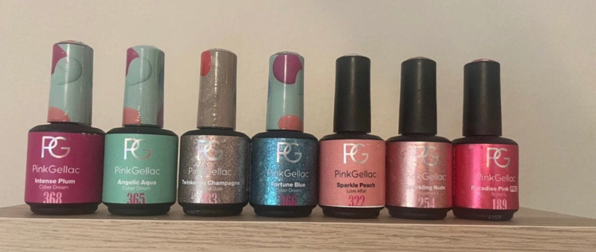 Pink gellac kleuren, Ophalen of Verzenden, Zo goed als nieuw, Overige kleuren, Handen en Nagels