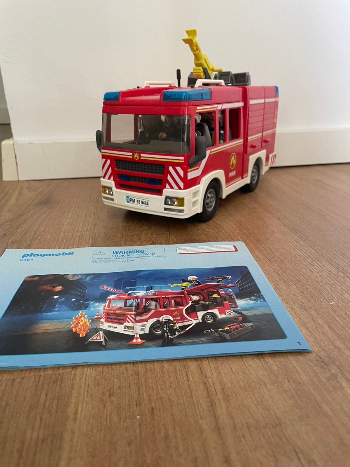 Playmobil brandweer 9464, Ophalen, Complete set, Voertuig, Zo goed als nieuw