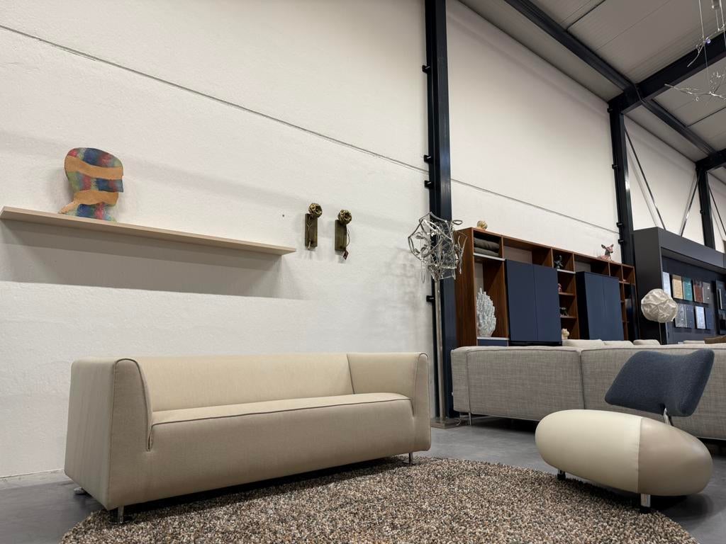 Nieuw Gelderland 4800 Bank XL 2,5 Zits Retro Wit Design 190, 75 tot 100 cm, Rechte bank, Gelderland, Stof