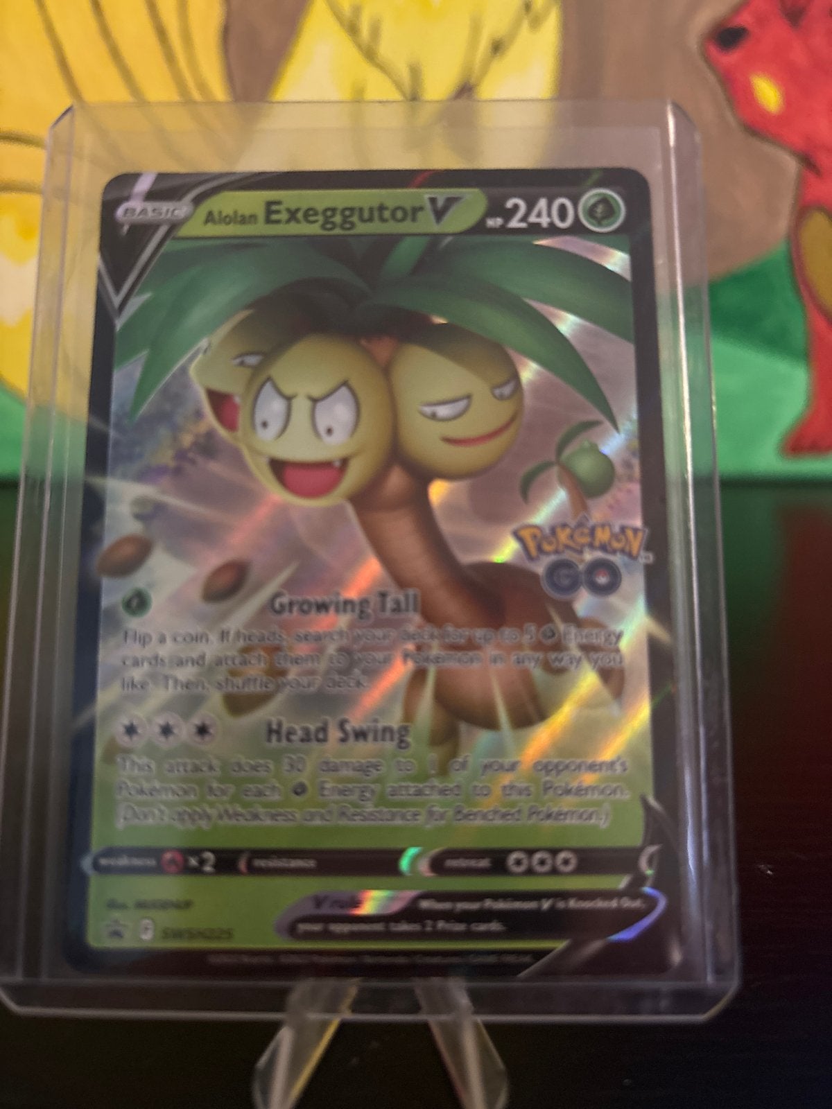 Promo kaart - Alolan Exeggutor V Pokémon kaart, Ophalen of Verzenden, Zo goed als nieuw, Losse kaart