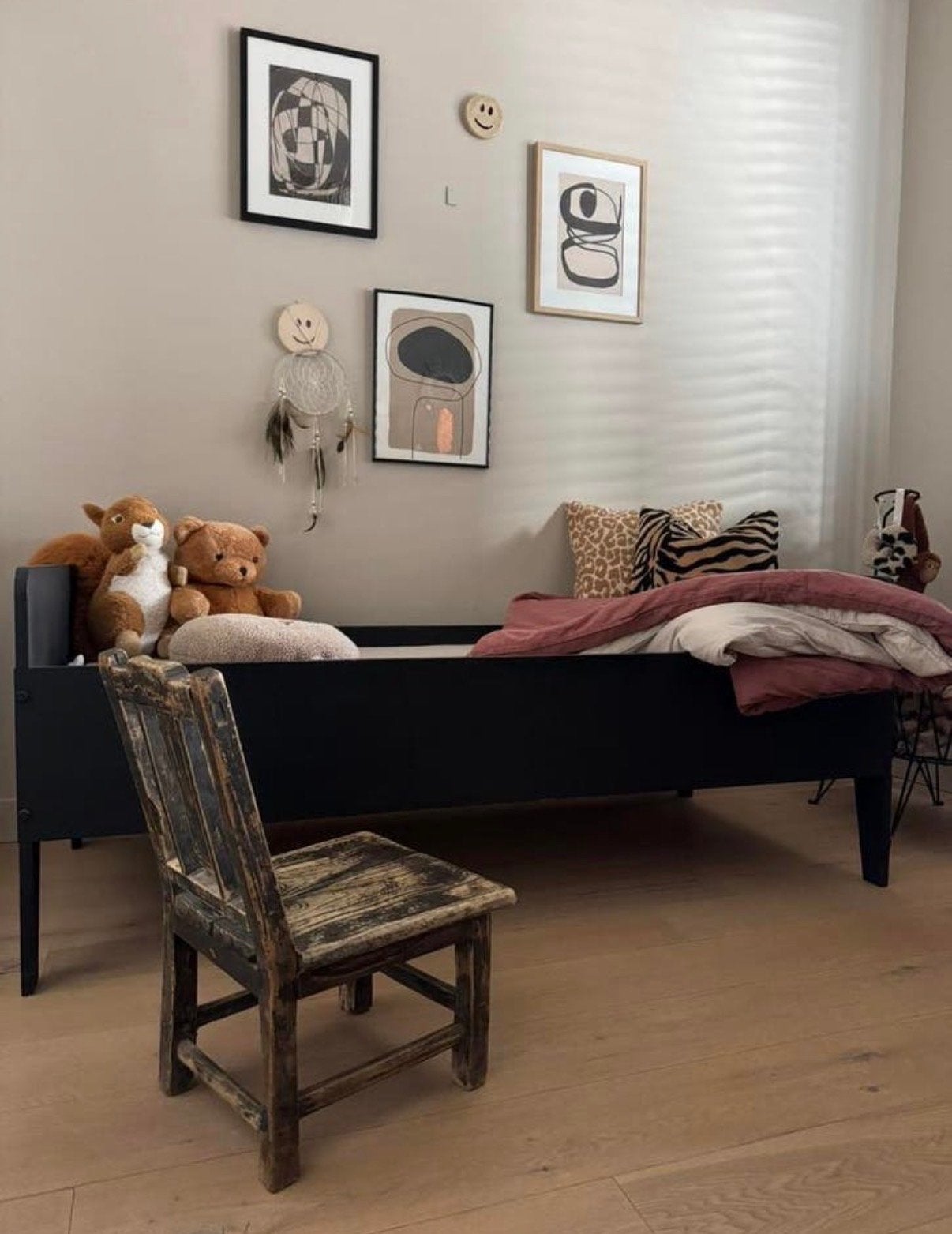 Limited Edition peuterbed Piet Hein Eek mat zwart, Ophalen, Zwart, 190 cm of minder, Zo goed als nieuw