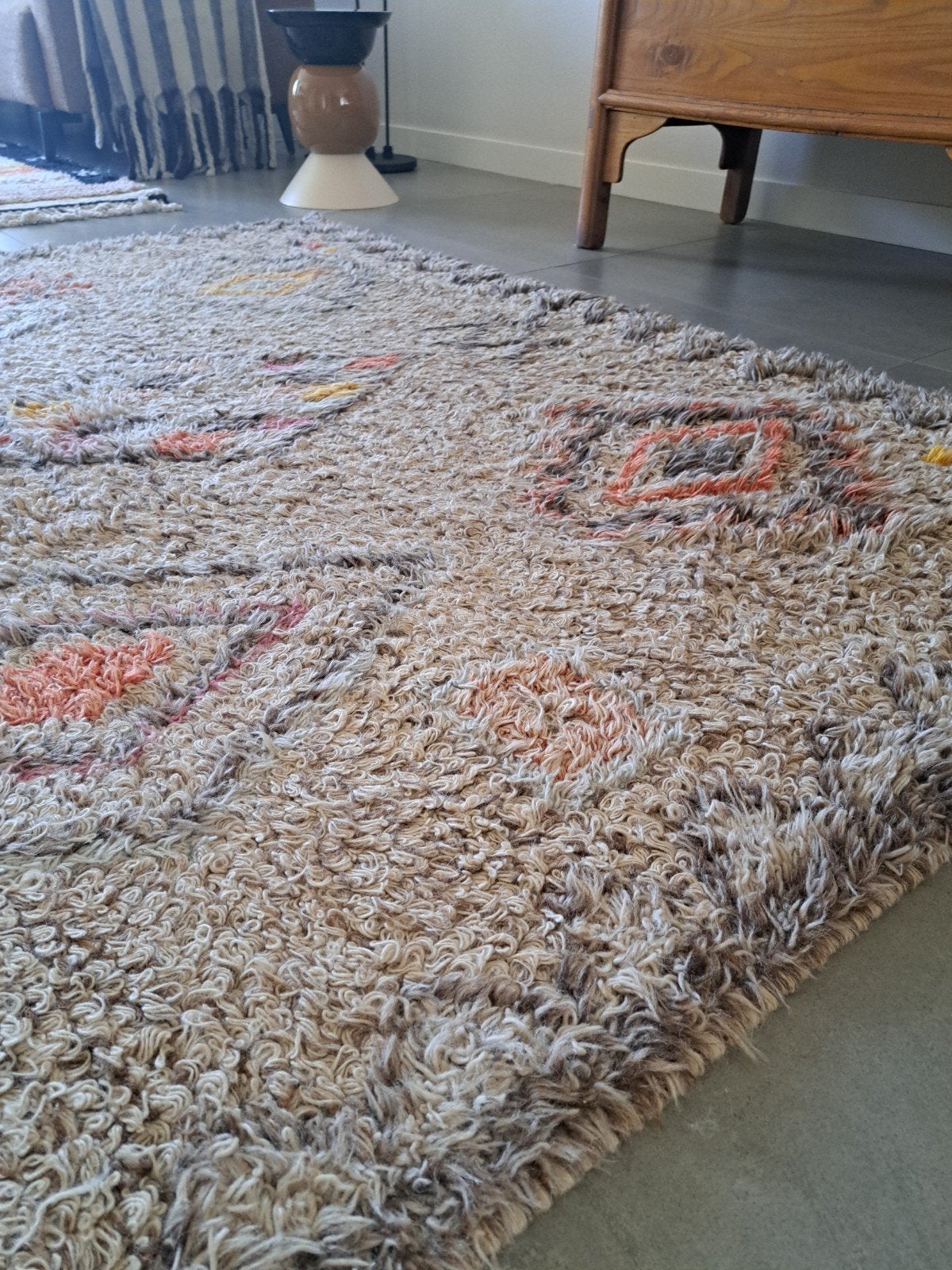 Wollen vloerkleed 200 x 300 cm meerkleurig, Ophalen, Gebruikt, 200 cm of meer, 200 cm of meer
