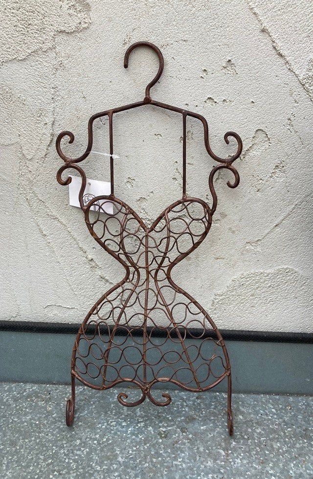WANDDECO VINTAGE MUURHANGER JURK BRUIN NIEUW, Metaal, 18 cm, -, -