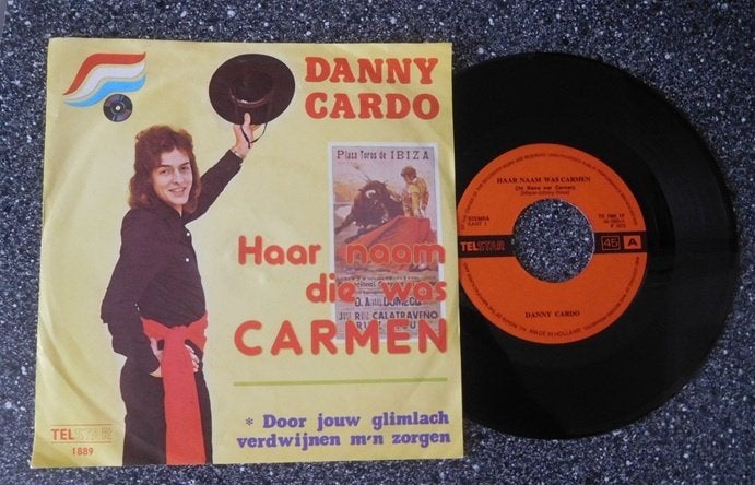 TELSTAR 1889 Danny Cardo - haar naam was Carmen(vanaf € 4,00, Ophalen of Verzenden, Zo goed als nieuw, 7 inch, Levenslied of Smartlap