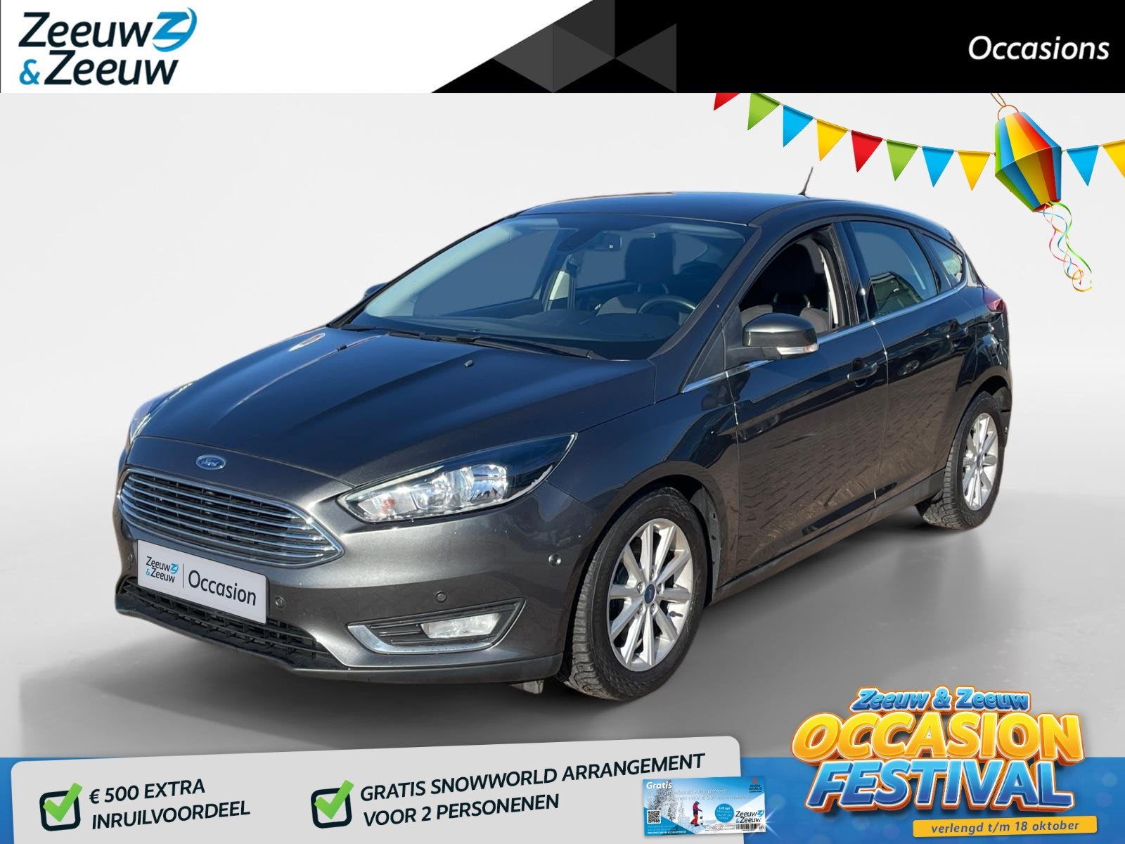 Ford Focus 1.5 Titanium *Automaat*Navi+Camera*Climate Contro, Auto's, Dealer onderhouden, Stof, 4 cilinders, Bedrijf