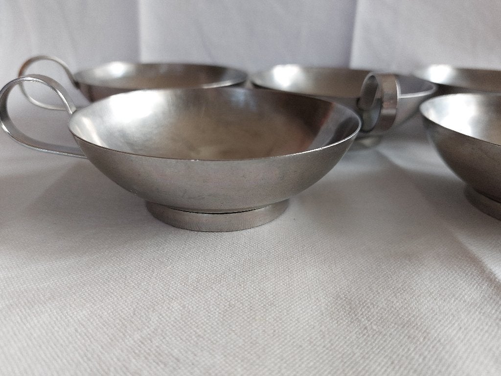 Alfra Alessi Italy | 5 lage RVS ijscoupes ijsschaaltjes, Verzenden