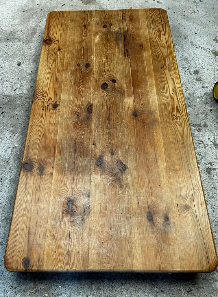 Oud grenen tafelblad - 180x90x3 cm, Ophalen, Gebruikt, 50 tot 100 cm, 150 tot 200 cm