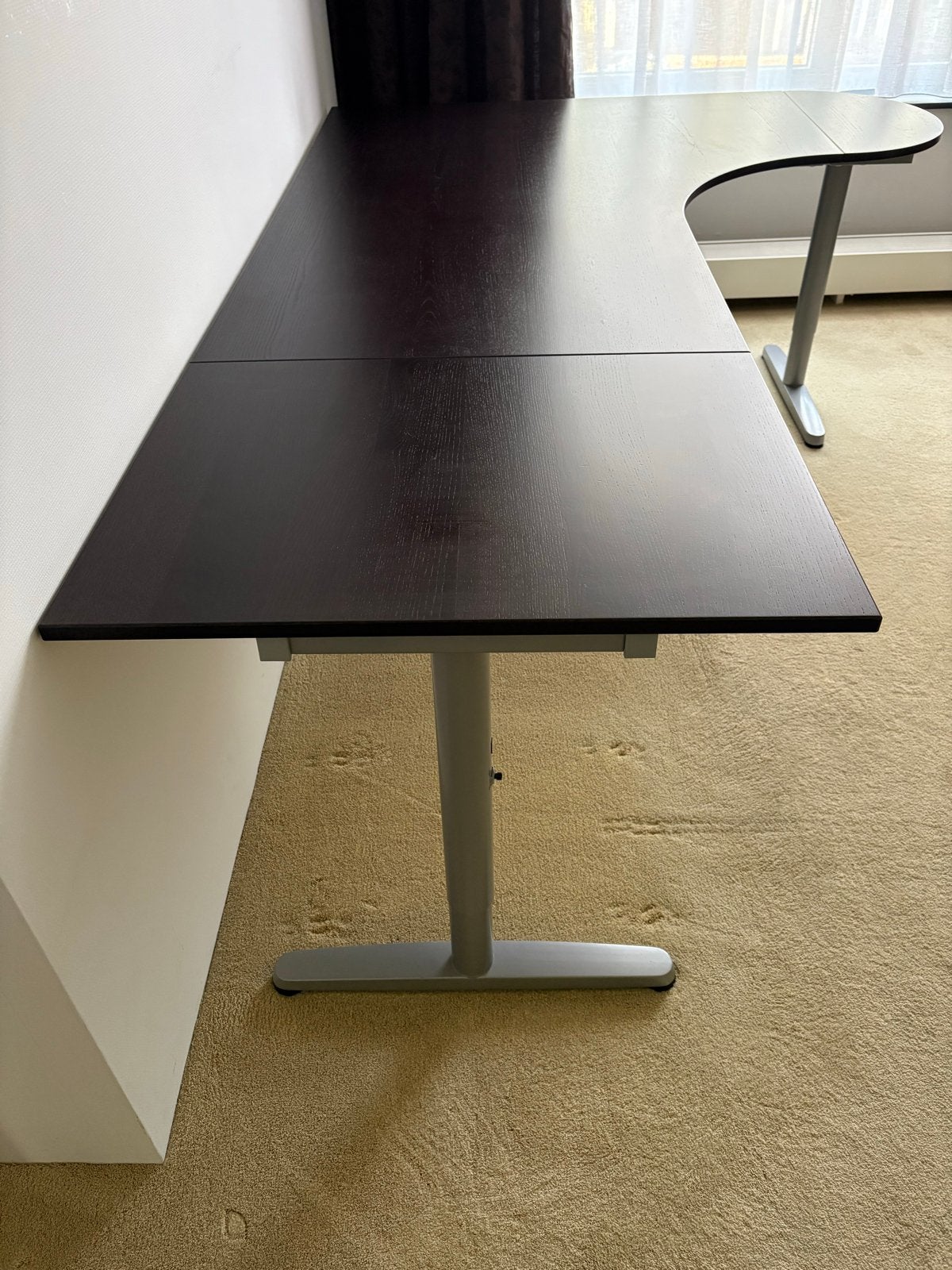 IKEA GALANT Bureau - Donkerbruin, Ophalen, Gebruikt, Spaanplaat of MDF, Hoekbureau