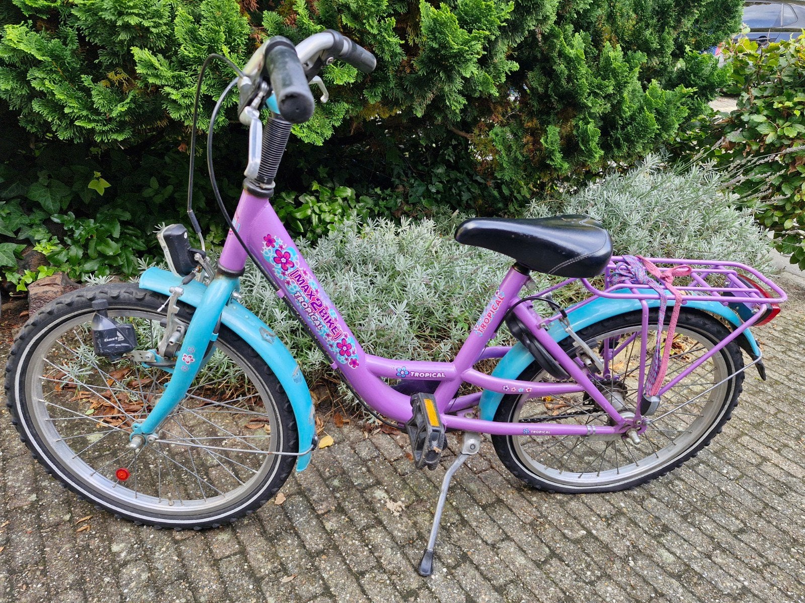 Leuke paarse kinderfiets, opknapper (20/22 inch), Fietsen en Brommers, Ophalen, Gebruikt, 20 inch of meer