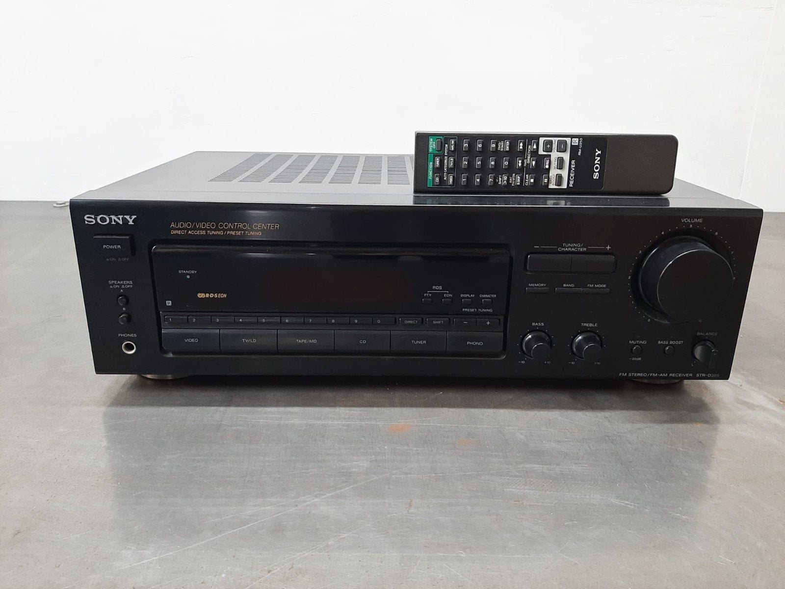 Sony STR-D365 FM Stereo/FM-AM Receiver met afstandsbediening, Gebruikt, Ophalen of Verzenden, Sony, 120 watt of meer