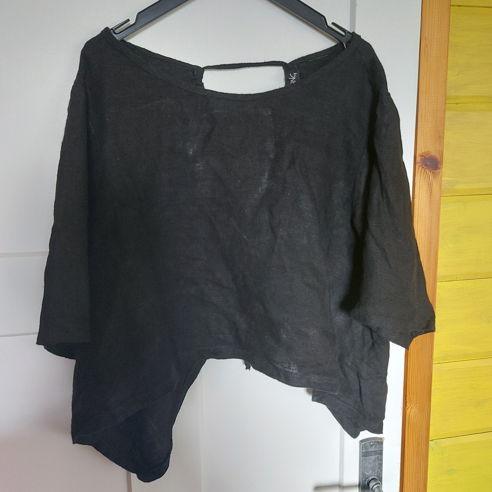 Hebbeding Linnen Top Zwart Maat XXL, Kleding | Dames, Zwart, Ophalen of Verzenden, Zo goed als nieuw, Korte mouw