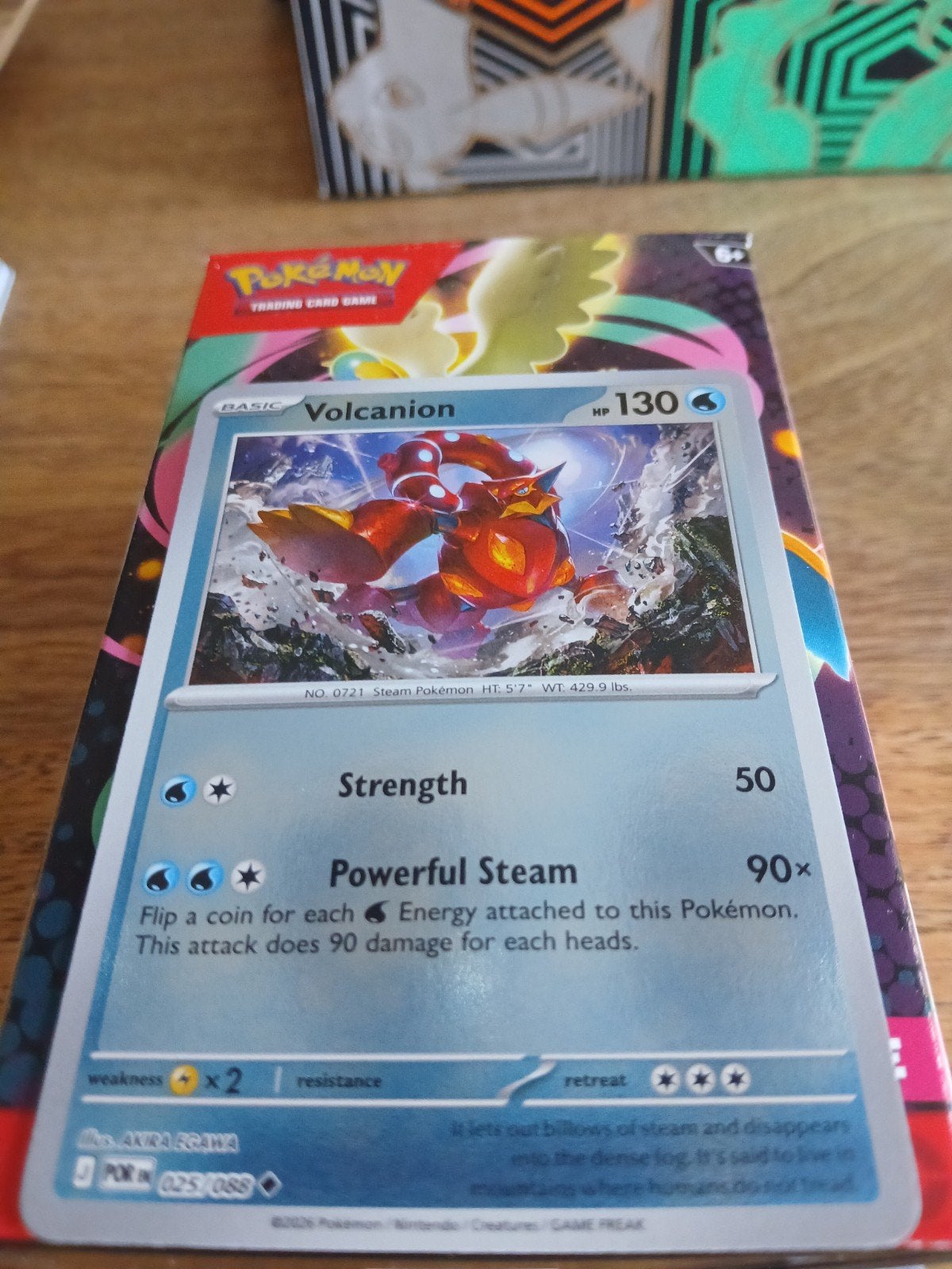 Volcanion 025/088 Holo Pokémon Kaart, Ophalen of Verzenden, Zo goed als nieuw, Losse kaart, Foil
