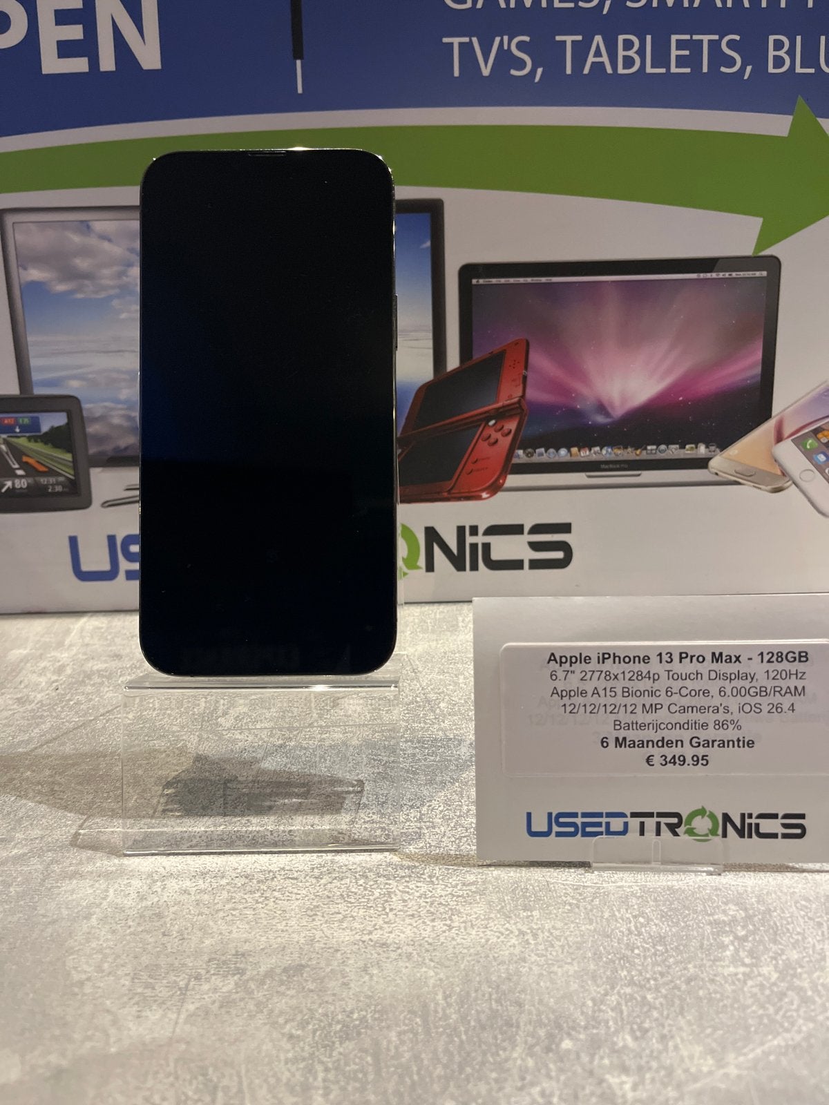 Apple iPhone 13 Pro Max 128GB - Zo goed als nieuw, 128 GB, Zwart, Ophalen of Verzenden, Zonder simlock