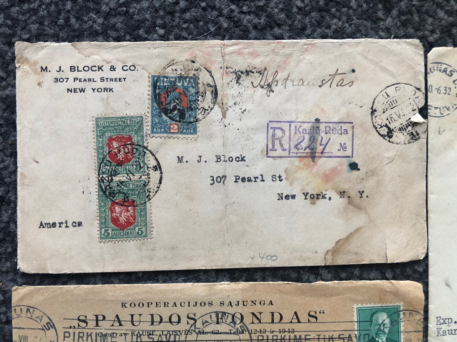 Leuk briefje Litouwen/Lietuva,  1922 !!, Ophalen of Verzenden, Brief