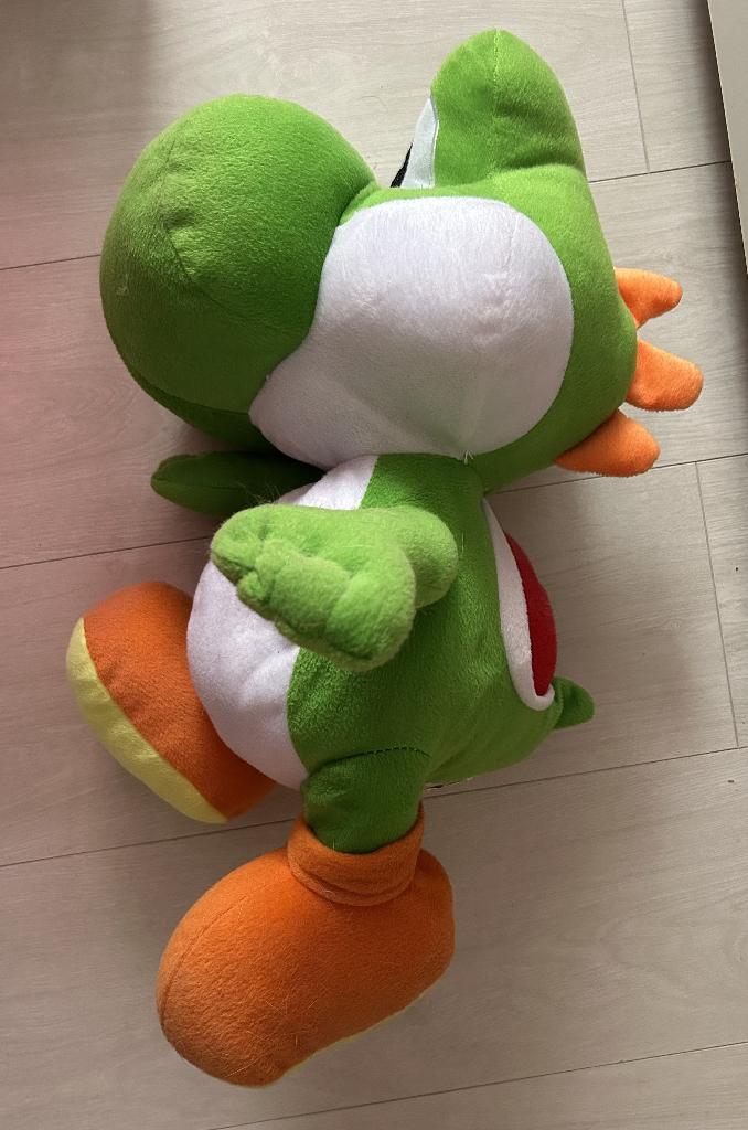 Knuffel Yoshi groot, igs, Groen, Overige typen, Ophalen of Verzenden, Zo goed als nieuw