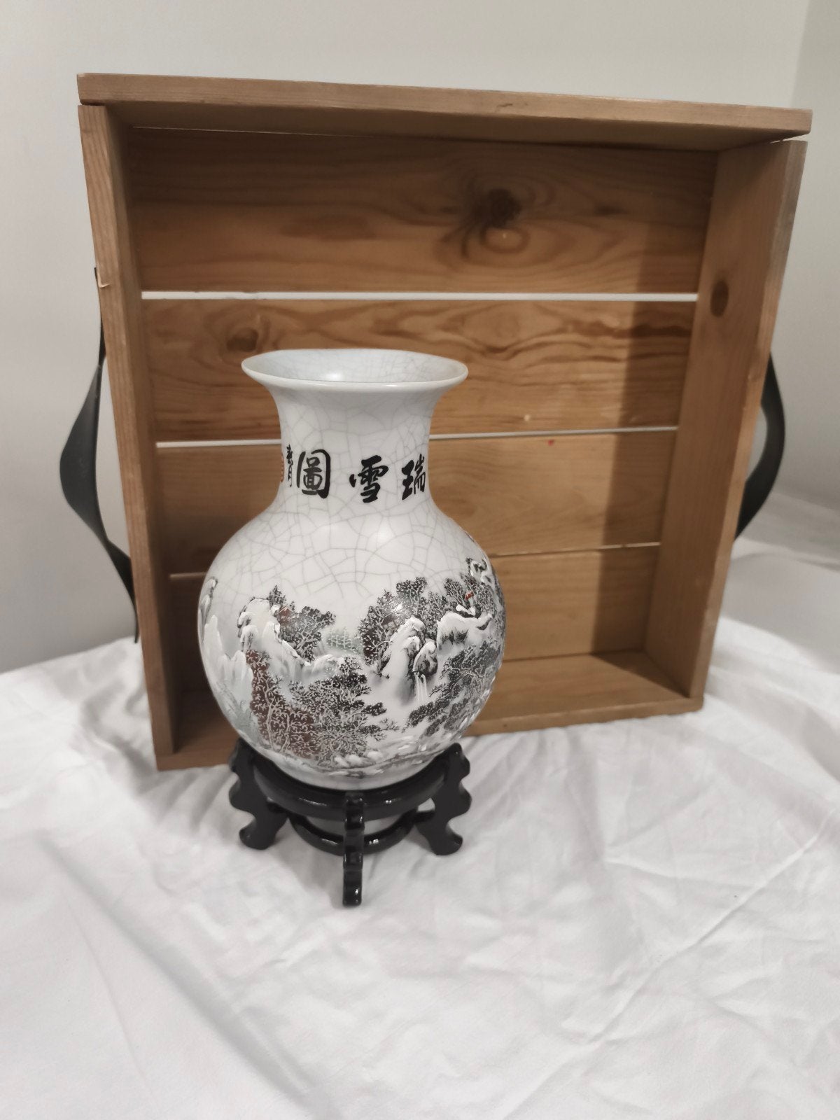 Antieke Chinese vaas met craquelé  HG Nuenen, Ophalen of Verzenden