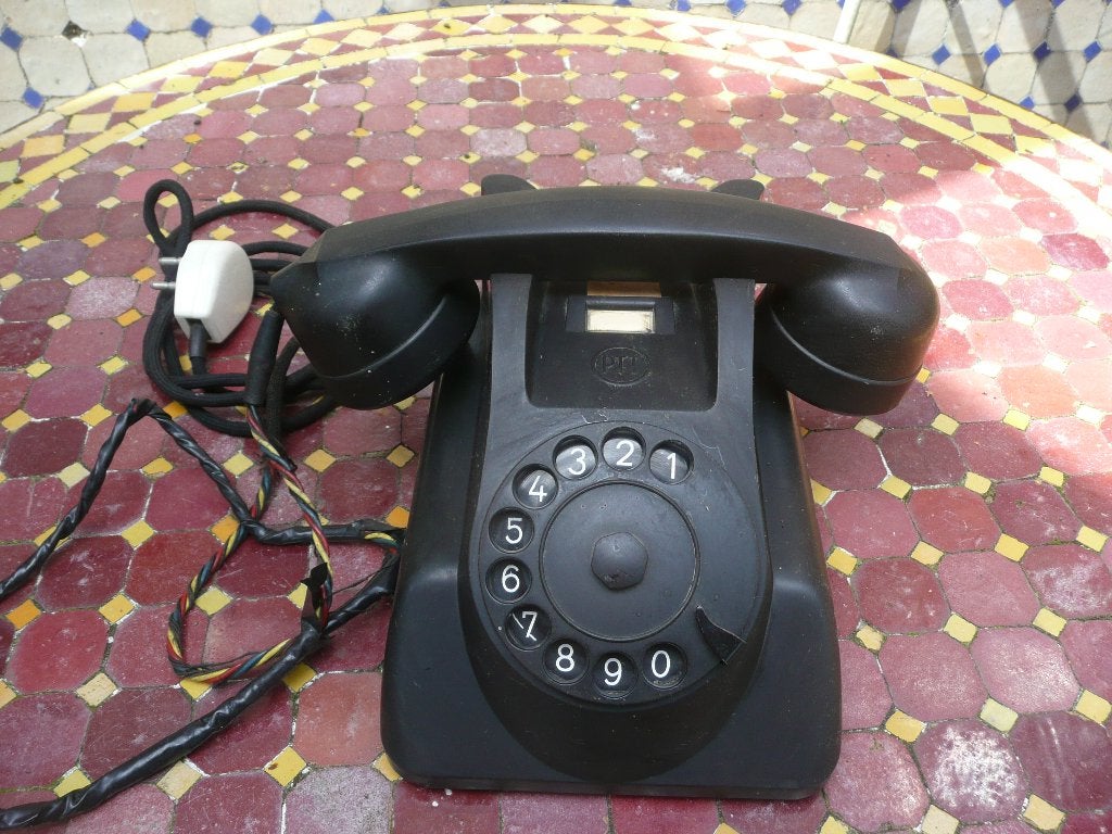 Bakeliet zwarte PTT telefoon, Ophalen of Verzenden, Gebruikt, Bakeliet