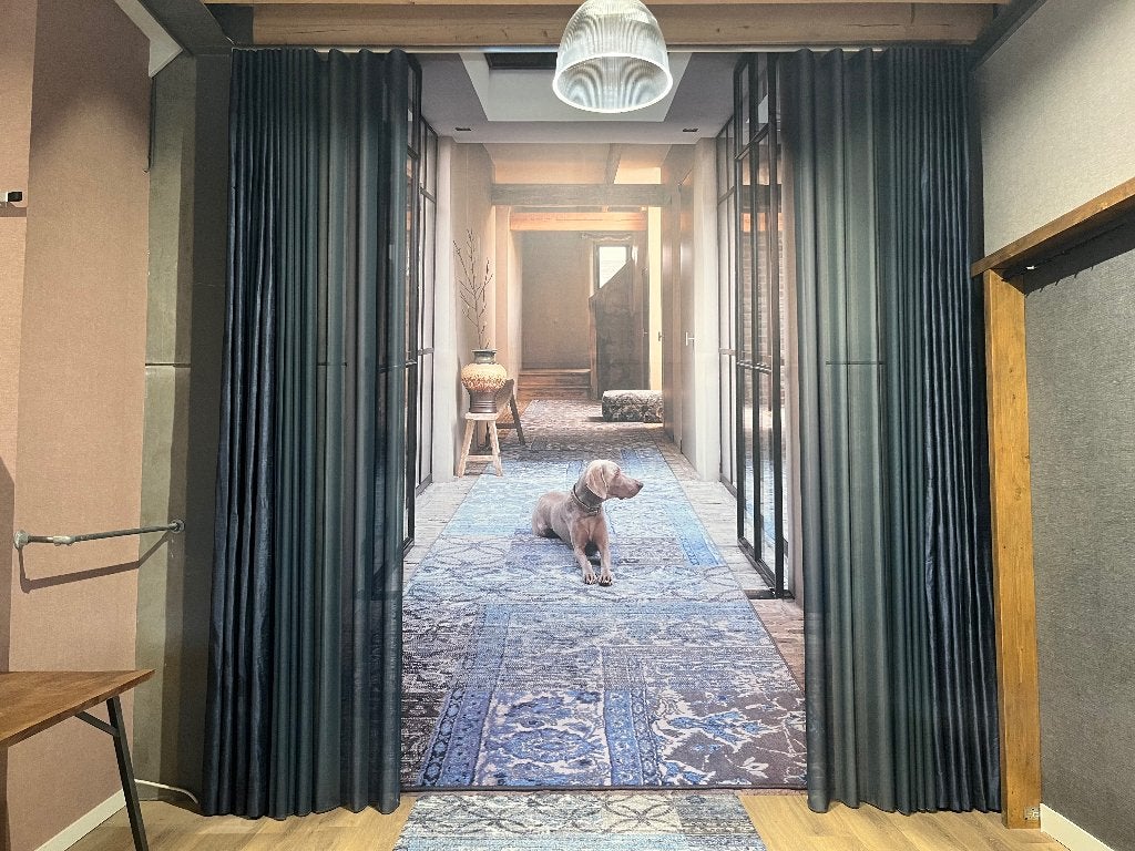 Prachtige echt zijde gordijnen met vitrage, Huis en Inrichting, Ophalen, Zo goed als nieuw