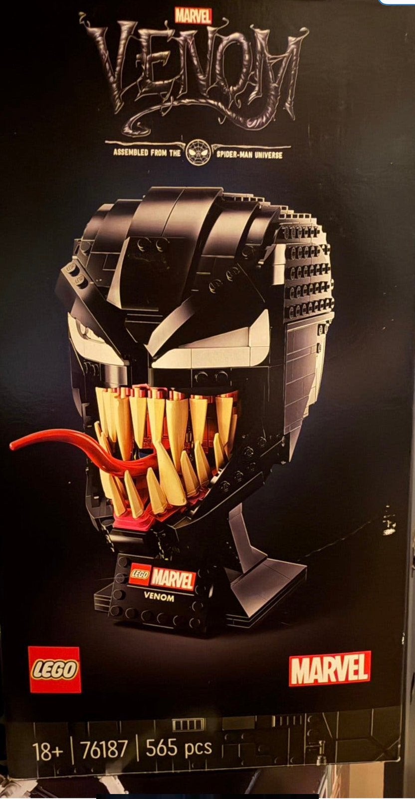 Venom hoofd lego set 76187, Kinderen en Baby's, Ophalen of Verzenden, Zo goed als nieuw